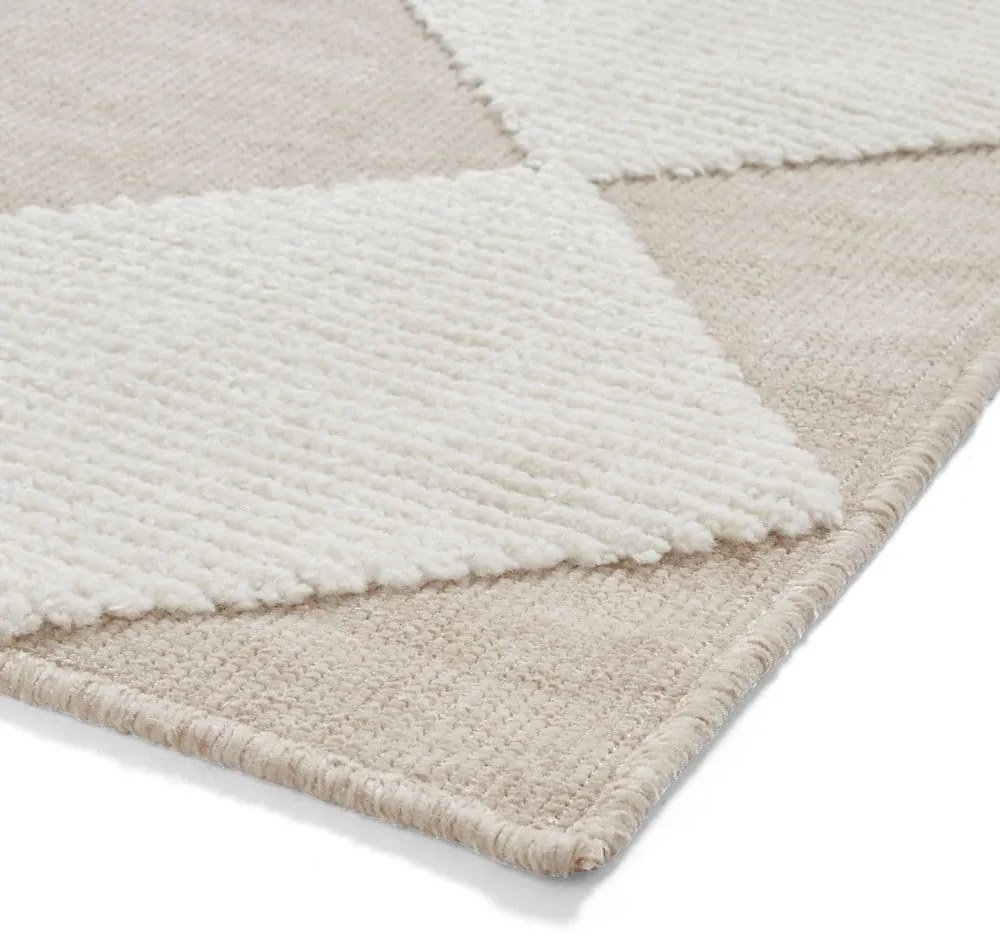 Tappeto bianco e beige lavabile 160x230 cm Lyna Beige&amp;White – Think Rugs