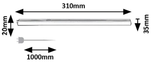 Rabalux 78012 - Lampada LED sottopensile BAREG LED/4W/230V 3000/4000K nero