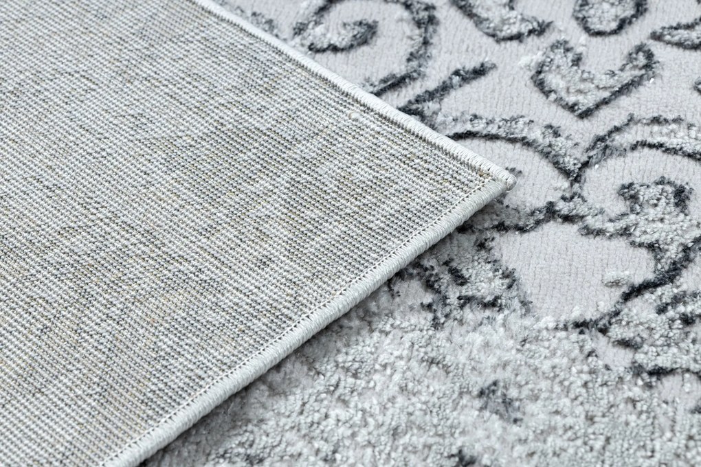 Tappeto MEFE moderno  8724 Ornamento vintage - Structural due livelli di pile grigio