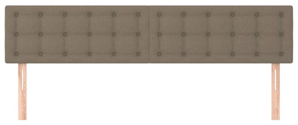 Testiera 2 pz tortora 100x5x78/88 cm in tessuto