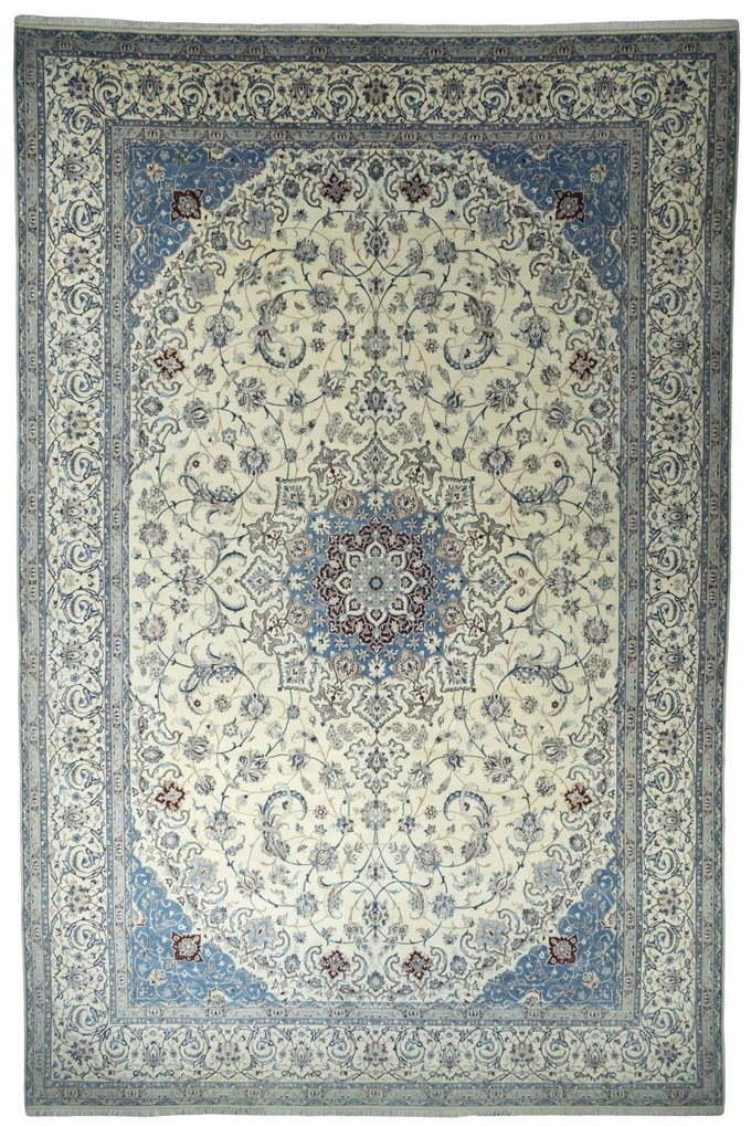 Nain Tappeto persiano 610x400 Beige (Iran) Annodato A Mano
