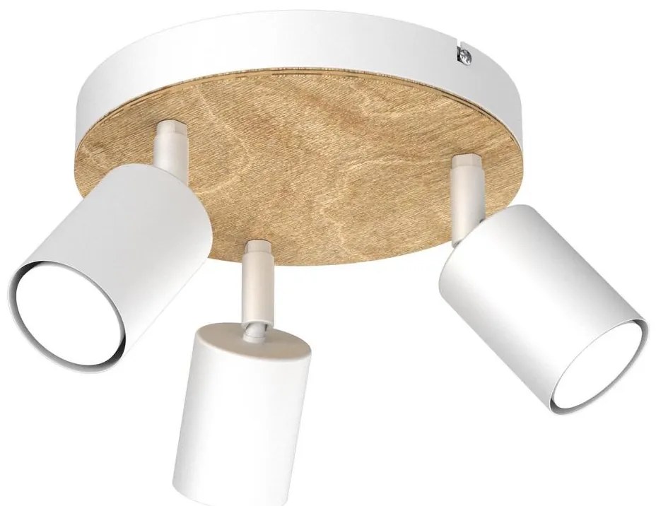 Faretto TULON 3xGU10/8W/230V bianco/quercia