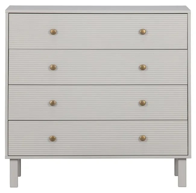 Cassettiera bassa grigio chiaro in legno di pino 94x91 cm Madu - WOOOD