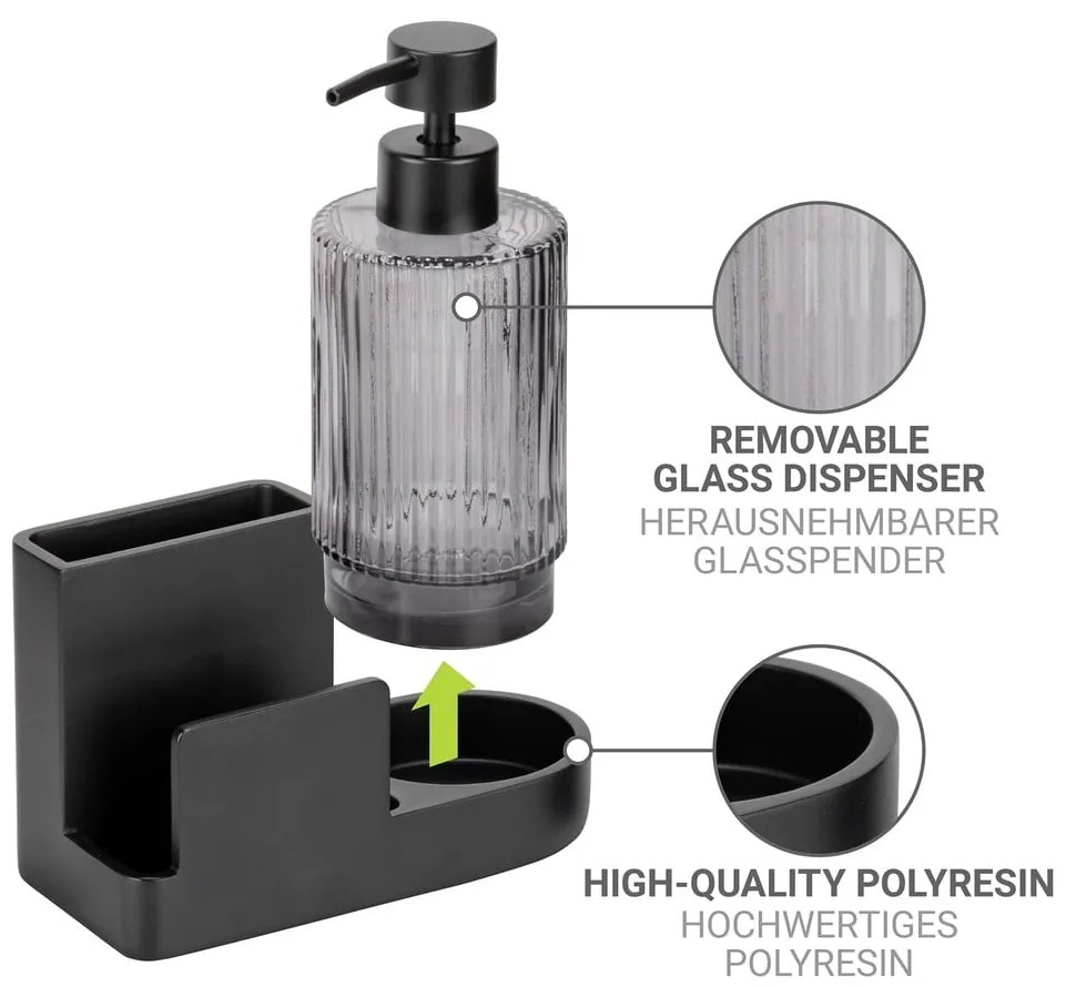 Supporto per detersivo nero in poliresina Pina – Wenko