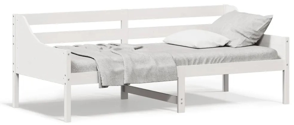 Dormeuse Senza Materasso Bianco 100x200 Cm Legno Massello Pino /