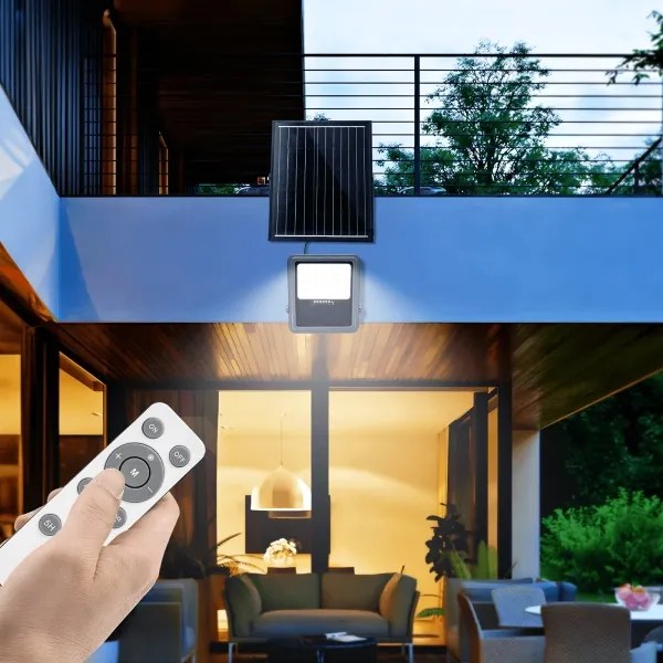 Aigostar - LED Faro solare dimmerabile LED/200W/3,4V IP65 + +TC