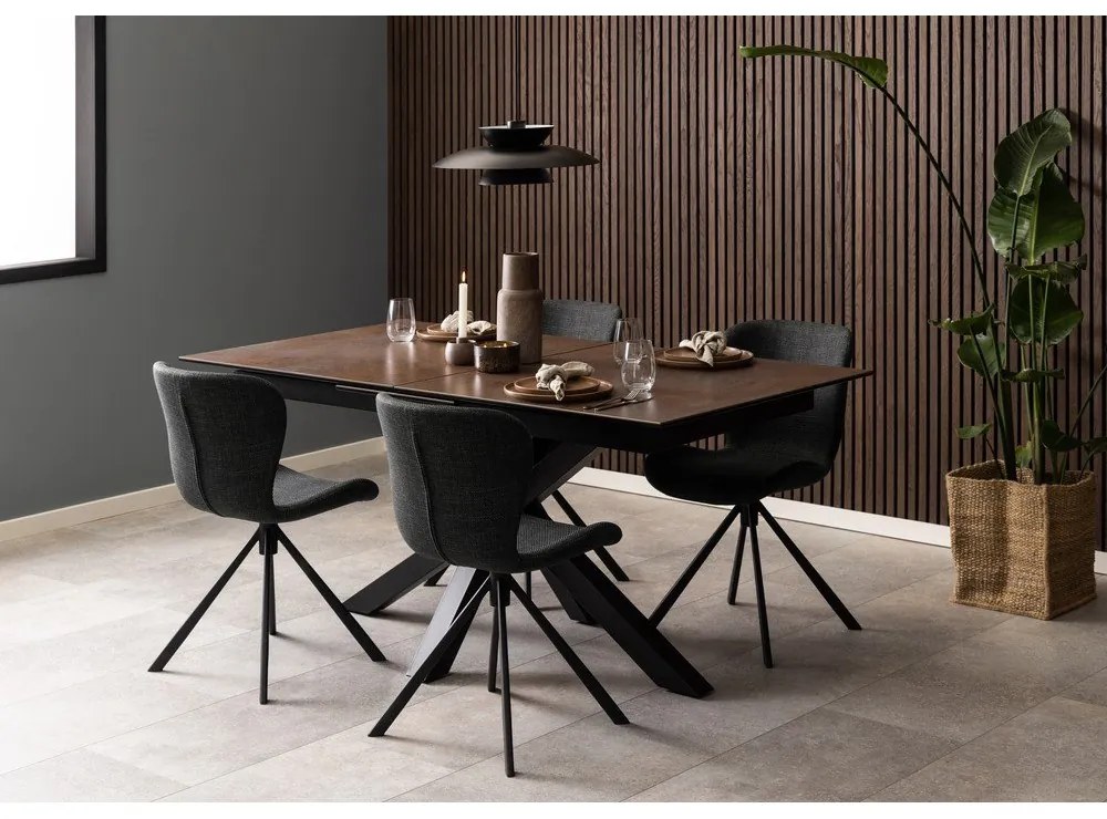 Sedie da pranzo grigio scuro in set di 2 Batilda - Actona