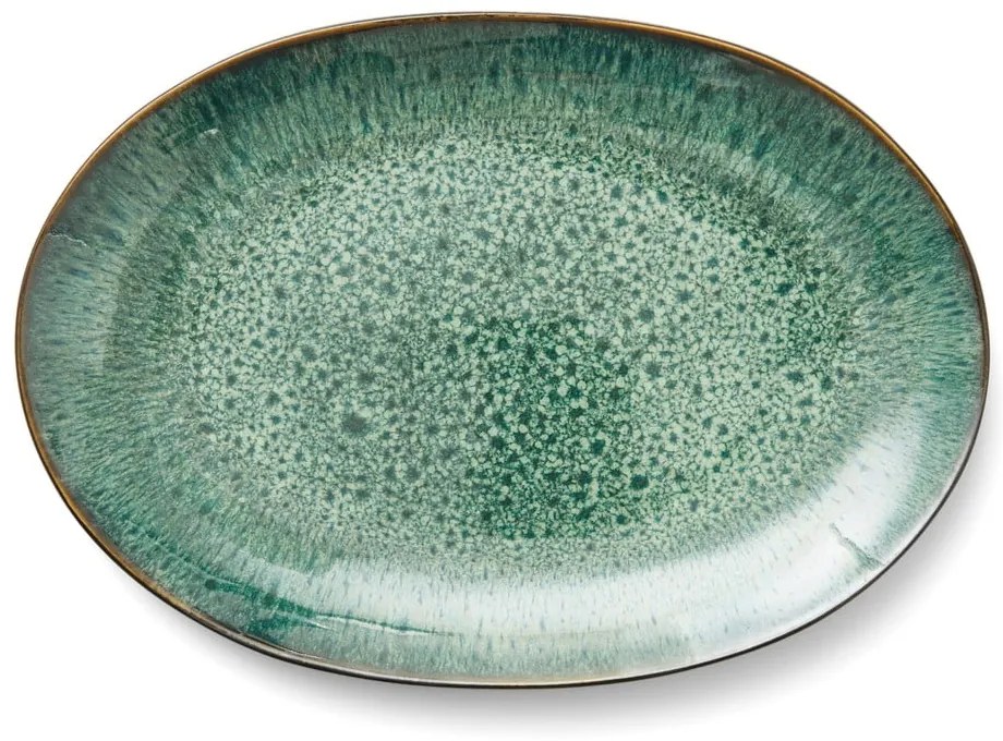 Piatto da portata verde/nero in gres Gastro Green/Black – Bitz