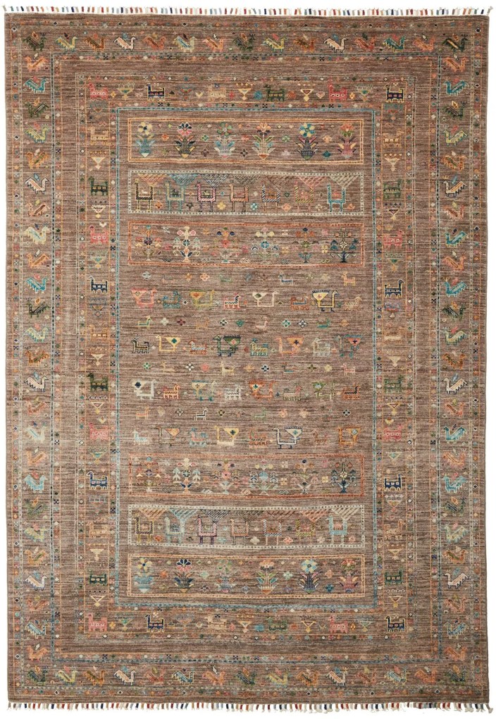 Samarkand Tappeto orientale 240 x 170 Grigio (Pakistan) Annodato A Mano