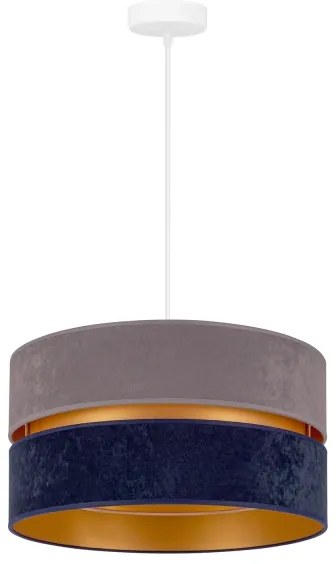 Duolla - Lampadario a sospensione con filo DUO 1xE27/15W/230V diametro 40 cm blu