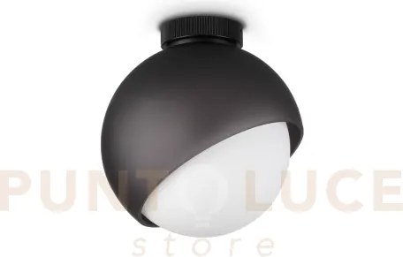 Bloom lampada da soffitto 1 luce attacco e27 nero 22cm