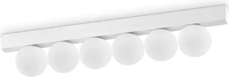Binomio lampada da soffitto led 3000k 18w  1350 lm 6 sfere bianco
