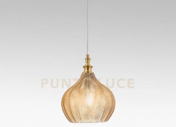 Cleofe s/11 -  lampadario sospeso 1 luce attacco e27 in vetro color...