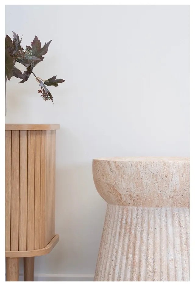 Tavolino da giardino rotondo in pietra ø 37 cm Bonn – House Nordic