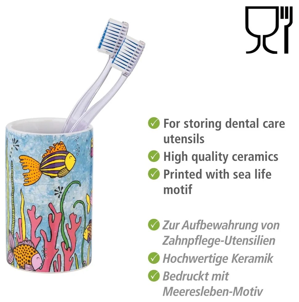 Tazza in ceramica per spazzolini da denti Rollin'Art Ocean Life - Wenko