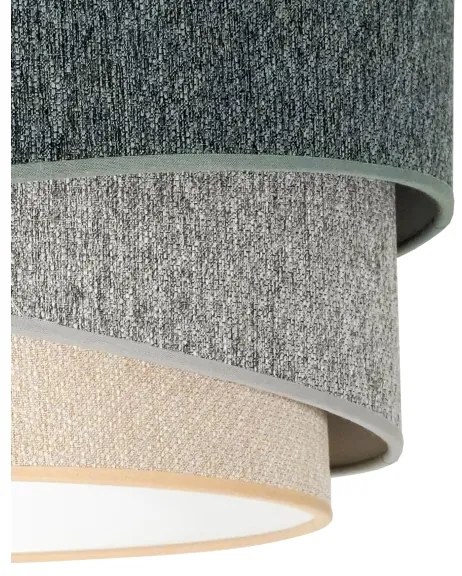 Duolla-Lampadario a sospensione con filo KOBO ECO REC. 1xE27/15W/230V diametro 45 cm verde/grigio/color crema