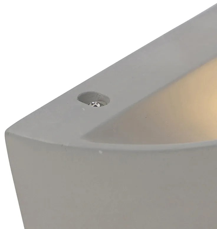 Applique da parete rustica in cemento semicircolare - Adelaide
