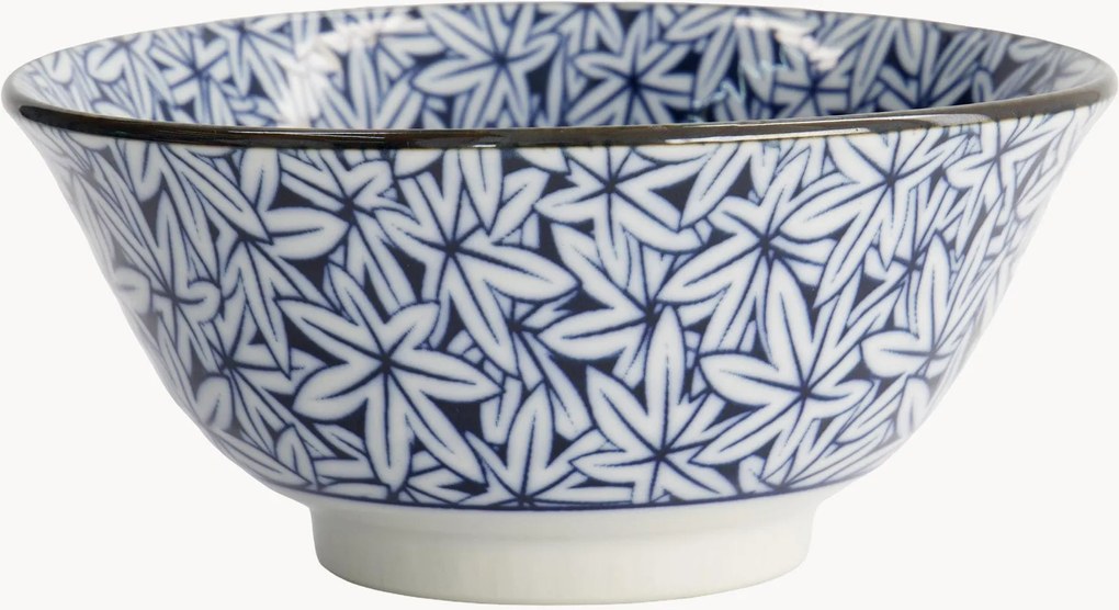 Set di 6 ciotole in porcellana Hana Blue