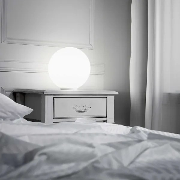 Ideal Lux - Lampada da tavolo MAPA 1xE27/42W/230V Ø 40 cm, bianca