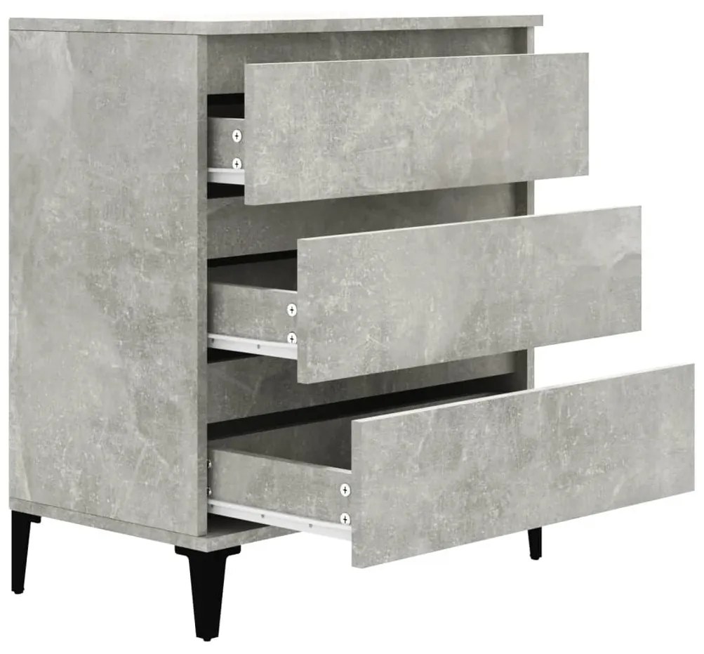 Credenza Grigio Cemento 60x35x70 cm in Legno Multistrato