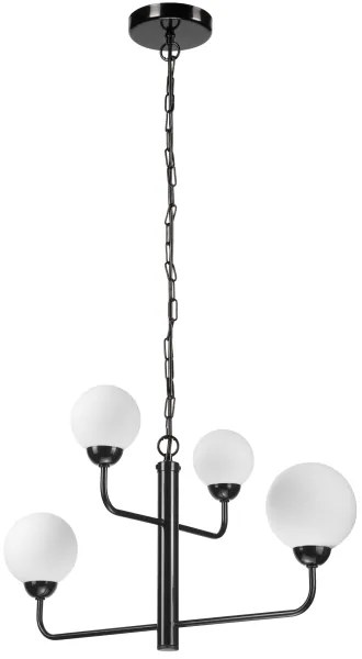 Lampadario a sospensione con catena OSCAR 4xG9/5W/230V nero