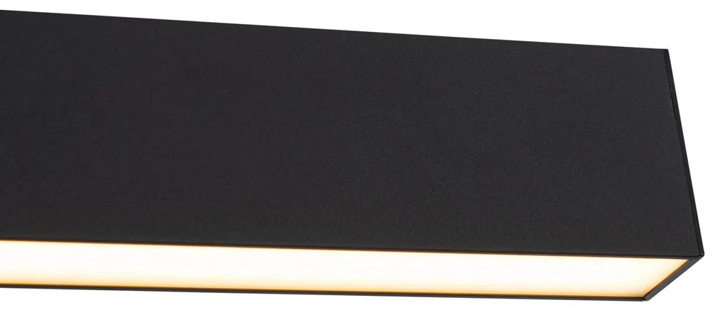 Lampada a sospensione nera con LED dimmerabile a 3 livelli 2700-4000K con interruttore DIP - Keane