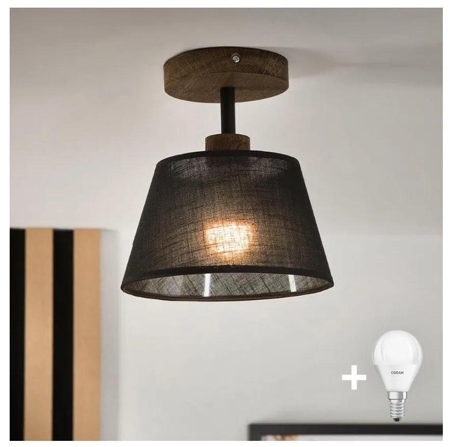 Brilagi - Lampadario LED ANTHONY 1xE14/60W/230V rovere/noce/nero