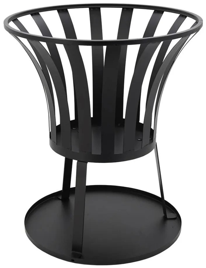 Griglia portatile a legna nero