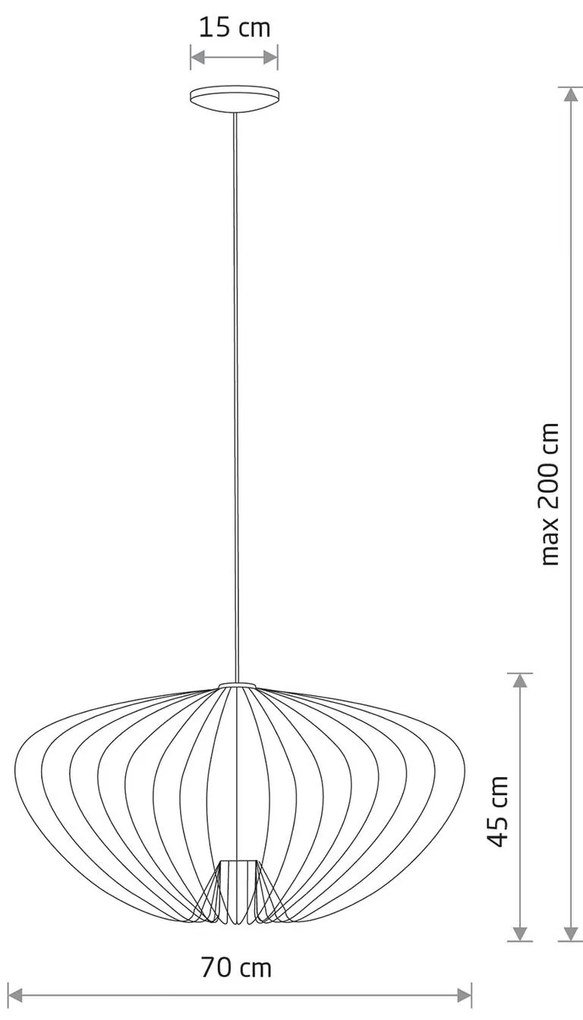 Nowodvorski Lighting Lampada a sospensione Pumpkin L, grigio chiaro, Ø 70 cm, metallo, GU10