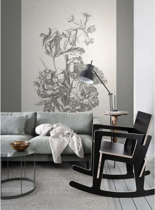 Fotomurale ESTA Fiori, bianco e nero 186X280 cm