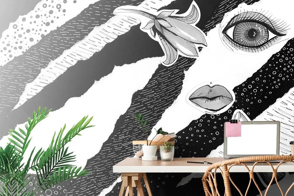Carta da parati – Icona di Moda in Bianco e Nero