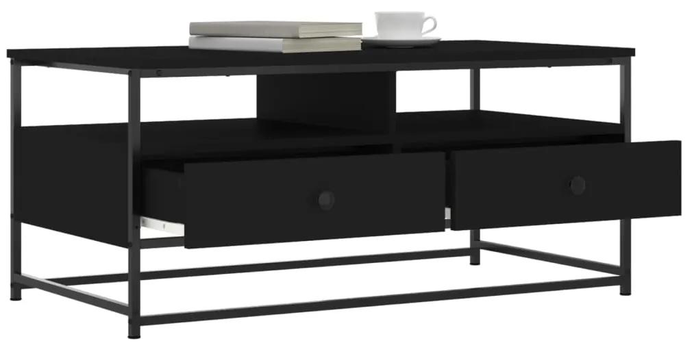 Tavolino da salotto nero 100x51x45 cm in legno multistrato
