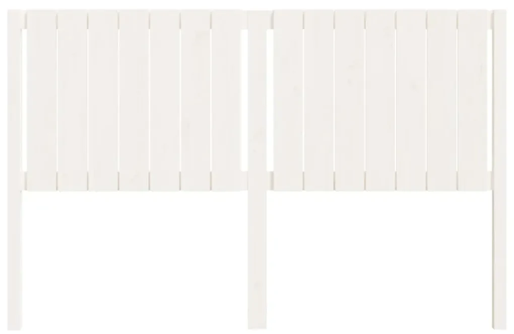 Testiera bianca 165,5x4x100 cm in legno massello di pino