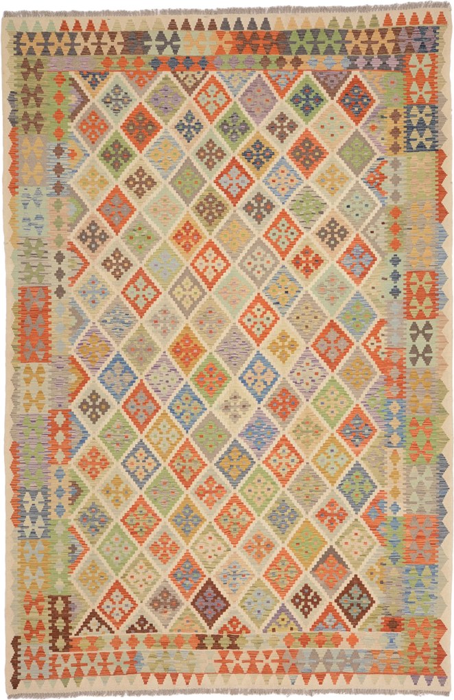 Kilim Tappeto orientale 200x310 (Afghanistan) Annodato A Mano