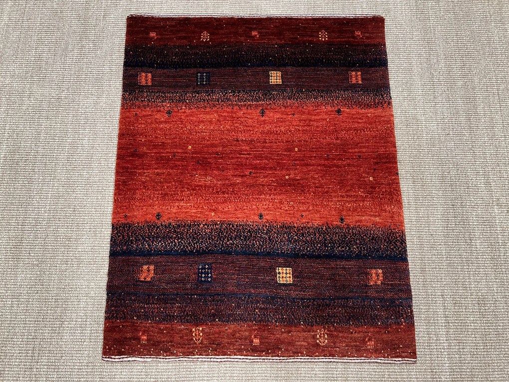 Loribaft Tappeto 80 x 110 Rosso (Iran) Annodato A Mano