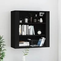 Mobile a Parete Nero 80x33x80 cm in Legno Multistrato cod mxl 65637