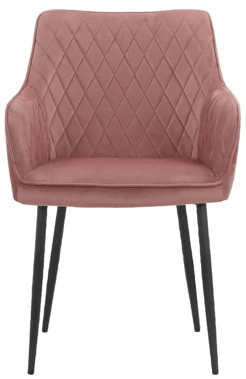 Set di sedie da pranzo rosa chiaro in imbottito 2 pz Elvira – Støraa