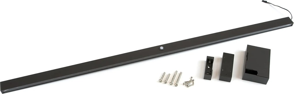 Barra Appendiabili per Armadio a Batteria 40,8-55,8 cm con LED Bianco Naturale e Sensore di Movimento Emuca Moka...