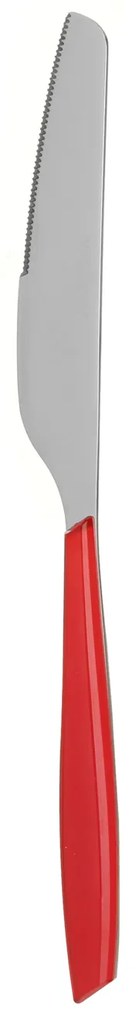 Coltello tavola sfuso rosso in acciaio inox Silhouette