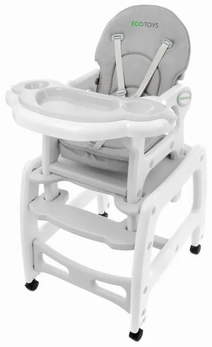 Ecotoys HC-223 Grigio Sedia multifunzionale 3in1 per la pappa