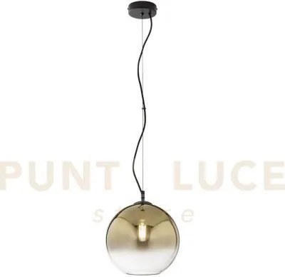 Lampadario a sospensione marte oro in vetro 1 luce attacco e27 25x1...