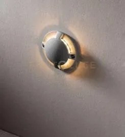 Segnapassi calpestabile led elmo silver dc24v 2w 236lm 4000k 4 fasc...