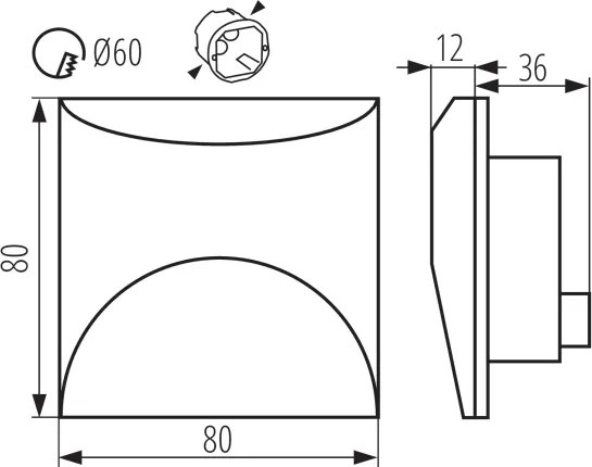 Kanlux 39138 - Lampada LED per scale EXIN LED/2,5W/230V 4000K IP65 bianca hr.