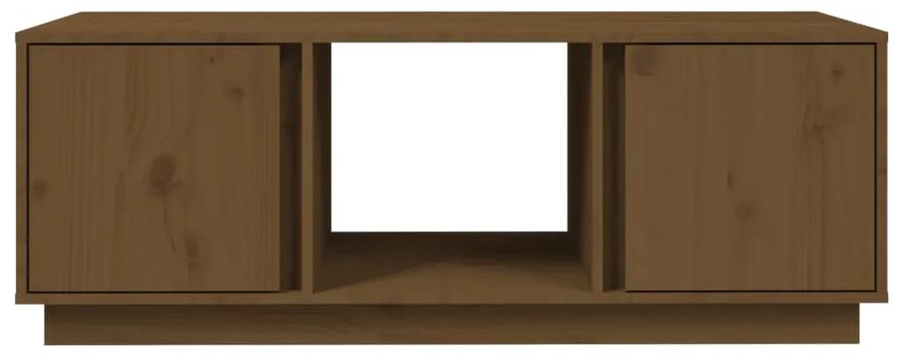 Tavolino da salotto miele 110x50x40 cm legno massello di pino