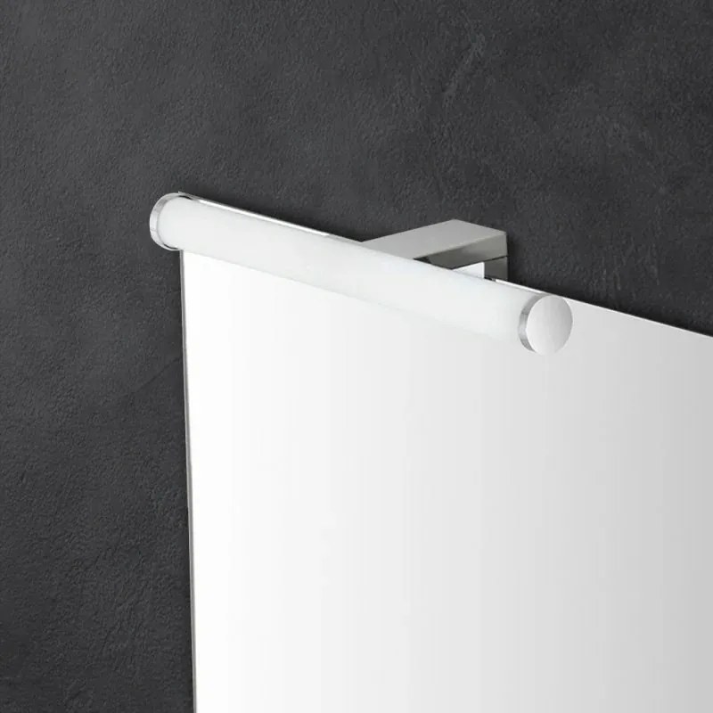 Lampada LED per specchio bagno 30 cm cromo con doppia installazione