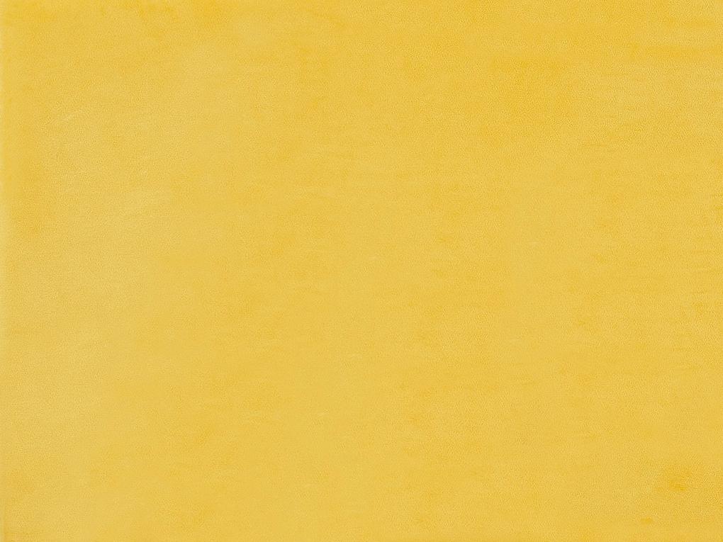Letto imbottito in velluto giallo 180 x 200 cm FITOU Beliani