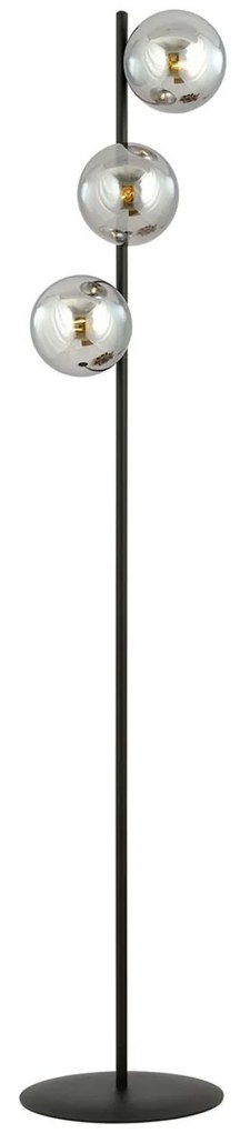 Piantana in Acciaio ROSSI LP3 Grafite/Miele/Trasparente 3xE14