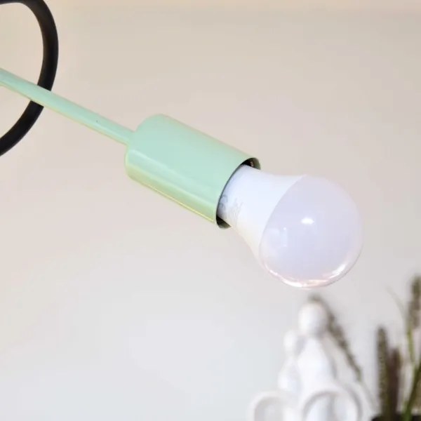 Lampadario a plafone OXFORD 4xE27/15W/230V nero/verde