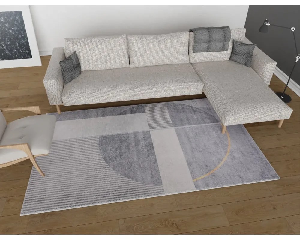 Tappeto lavabile grigio 160x230 cm - Vitaus