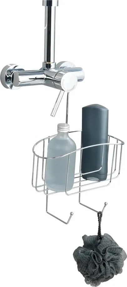 Mensola da bagno in acciaio sospesa in argento lucido Martos - Allstar